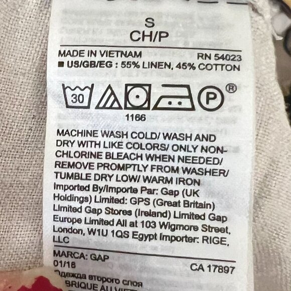 GAP Cream Linen Blend Drawstring Waist Shorts Women's Size S - Picture 4 of 5